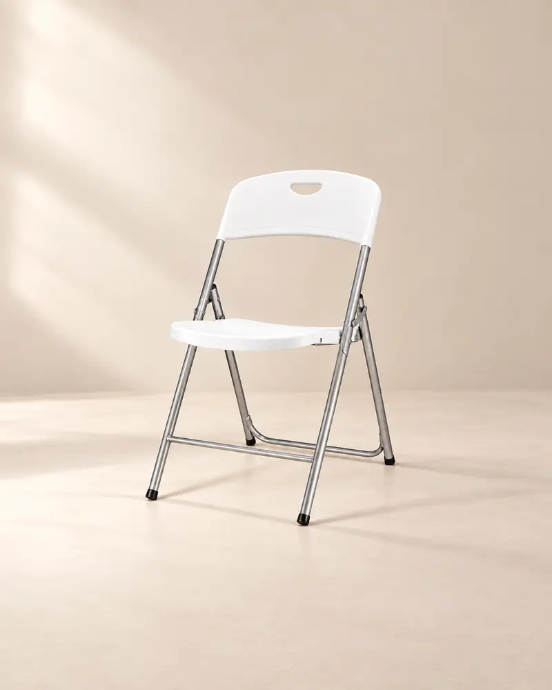 Silla plegable de plástico duro